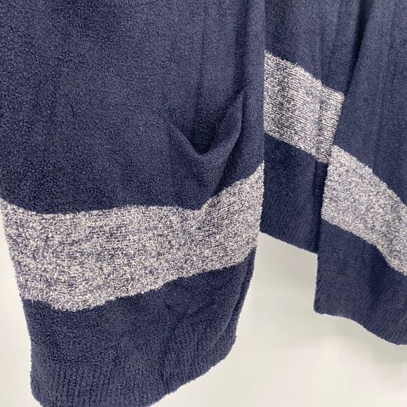 Barefoot Dreams CozyChic Lite Cliffside Cardigan Sweater Wrap Navy One‎ Size - Picture 6 of 14